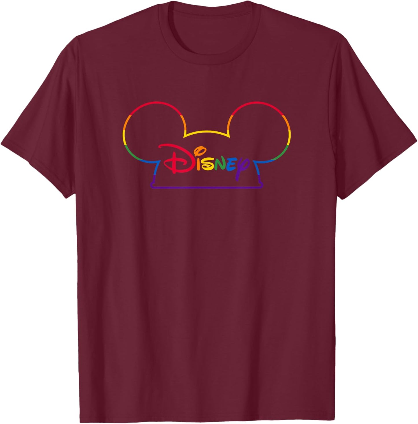 Disney Mickey Mouse Ears Outline T-Shirt - T-Shirt | Maroon