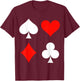 Playing Cards Skat Card Game Poker Costume Carnival Fancy Dress , black T-Shirt - T-Shirt | Maroon