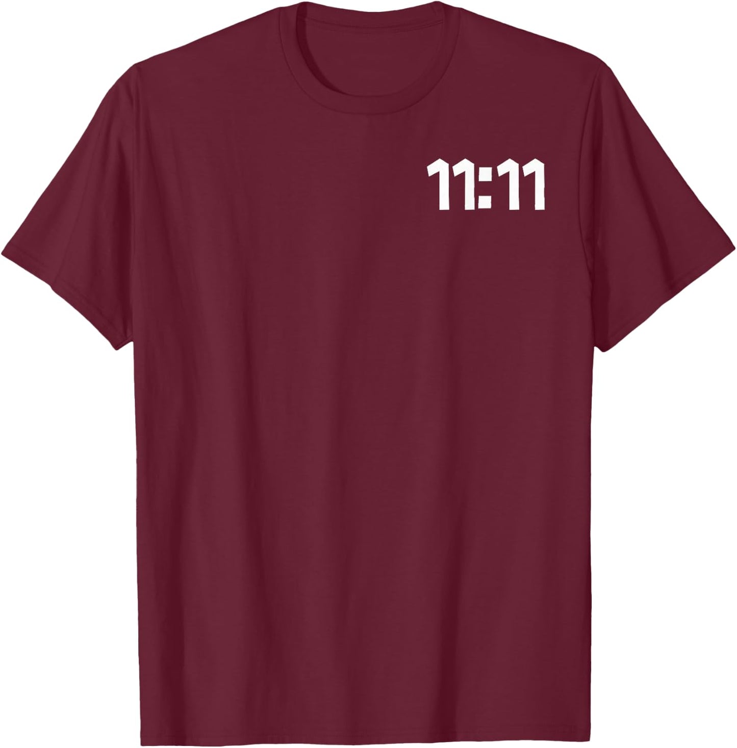 11:11 Make a Wish Spiritual Motivation Minimalist T-Shirt - T-Shirt | Maroon