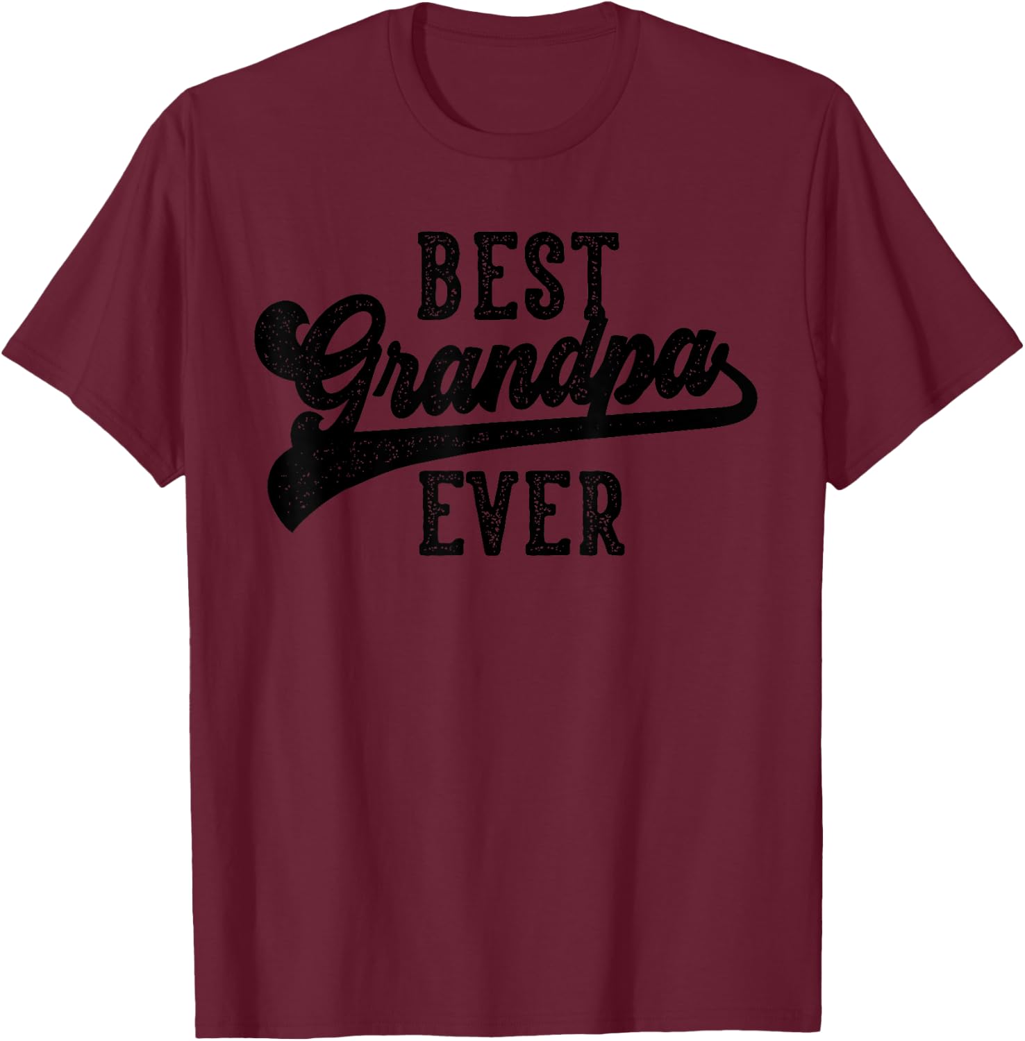 Grandpa Gifts From Grandkids Best Grandpa Ever Father's Day T-Shirt - T-Shirt | Maroon