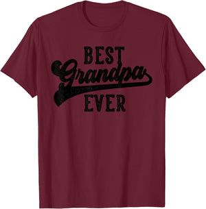 Grandpa Gifts From Grandkids Best Grandpa Ever Father's Day T-Shirt - T-Shirt | Maroon