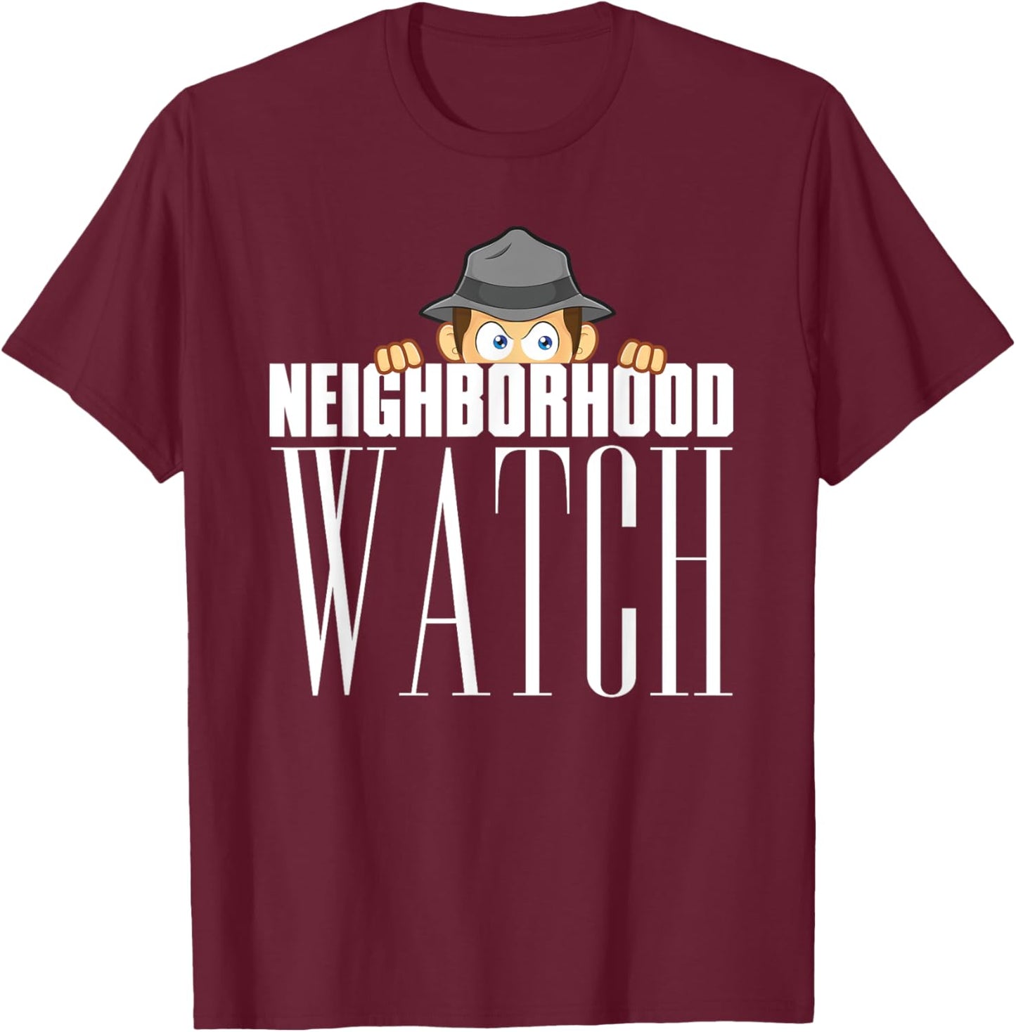 Neighborhood Watch Shirt Funny Old Man T-Shirt - T-Shirt | Maroon