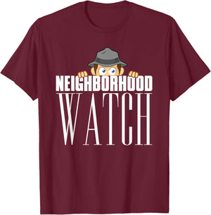 Neighborhood Watch Shirt Funny Old Man T-Shirt - T-Shirt | Maroon