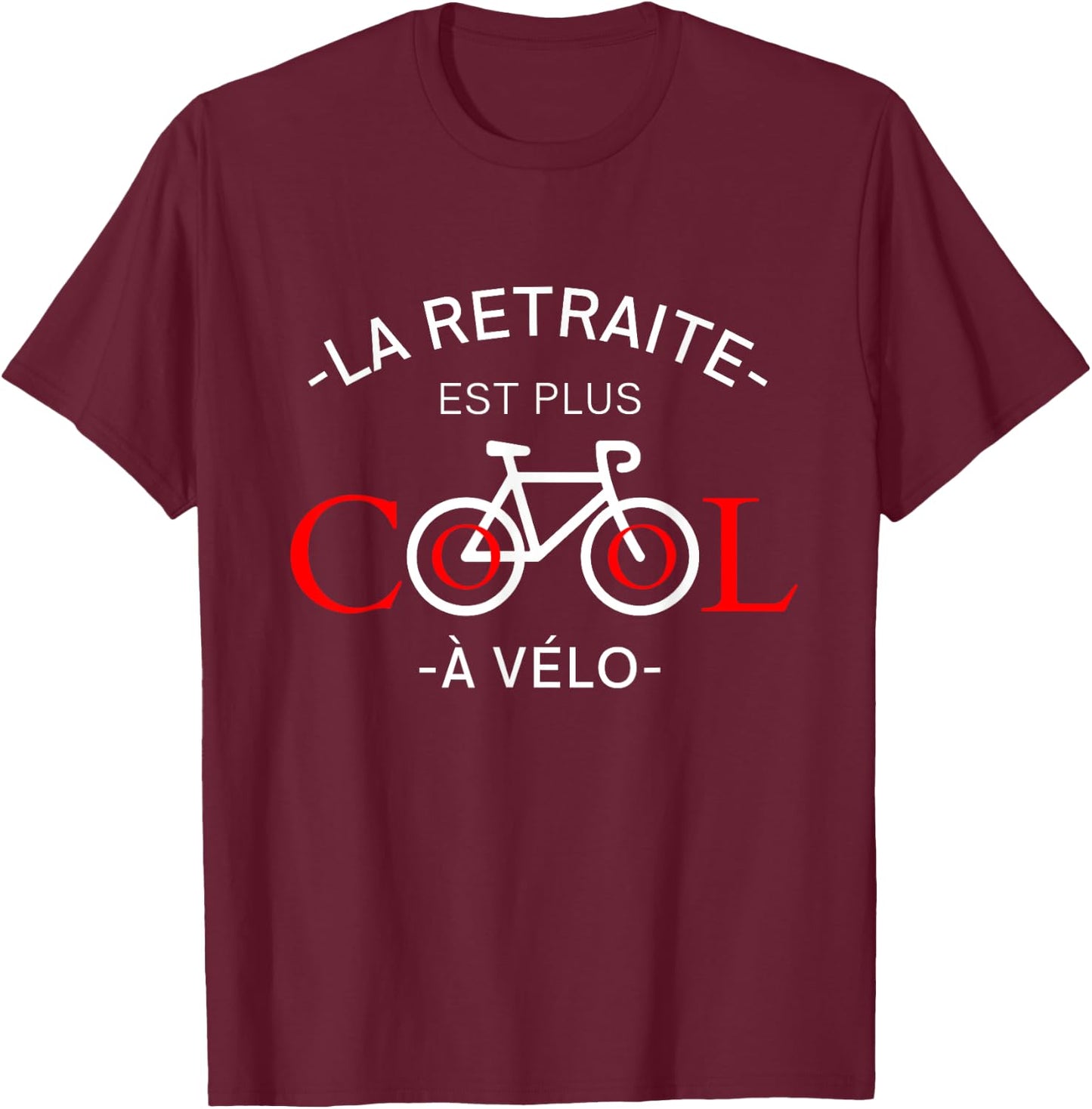 Men's Bike Funny Cool Retirement Cycling Gift Grandpa , Black T-Shirt - T-Shirt | Maroon