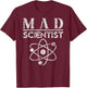 Mad Scientist Costume Lazy Halloween Costume Science Teacher T-Shirt - T-Shirt | Maroon