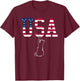 Funny USA Cat Shirt | Funny USA Shirt | USA Kitten T-Shirt - T-Shirt | Maroon