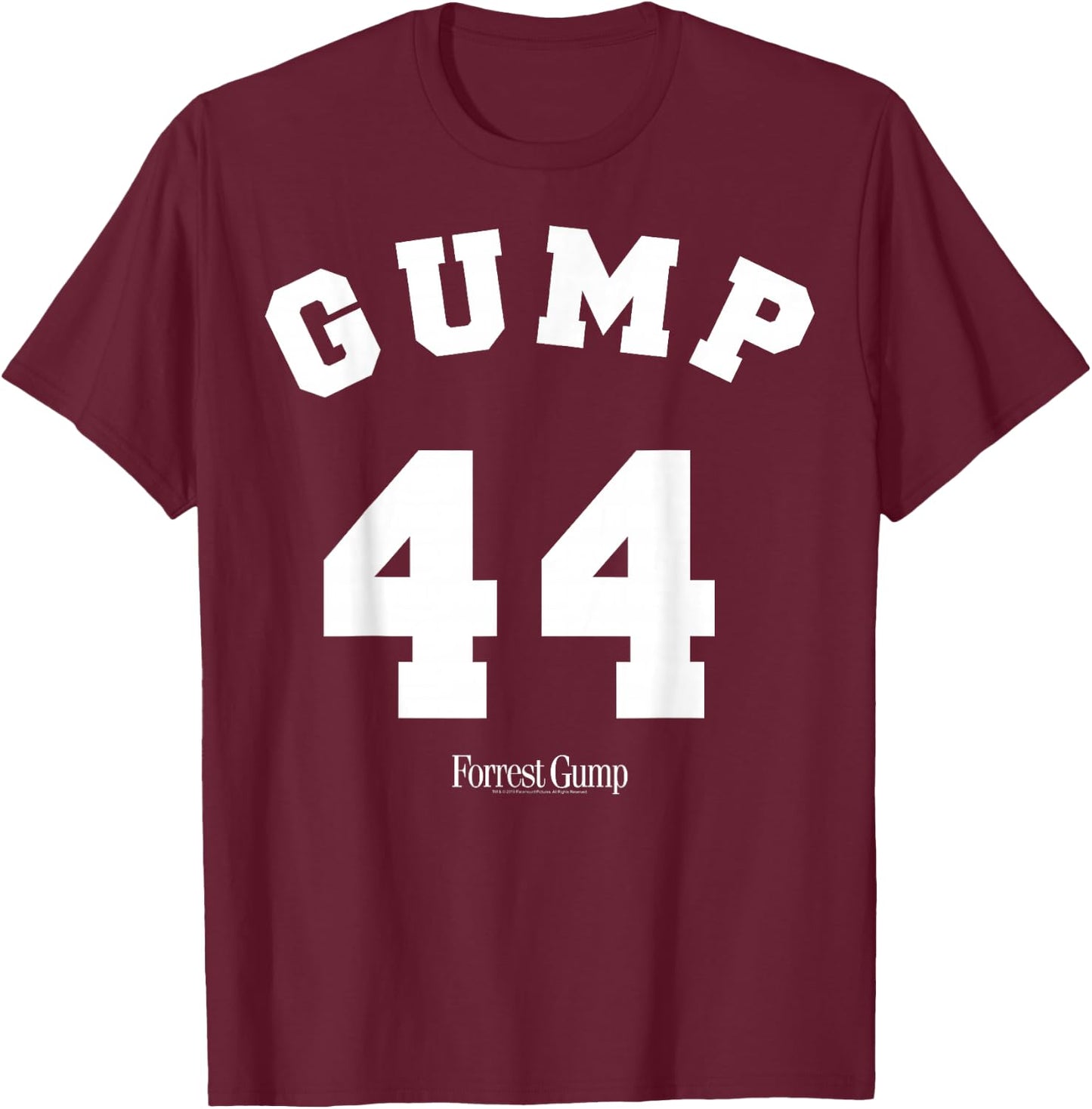 Forrest Gump 44 University Jersey T-Shirt - T-Shirt | Maroon