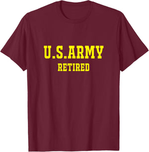 US Army Retired T-Shirt - T-Shirt | Maroon