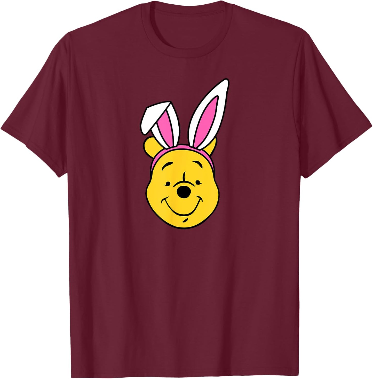 Amazon Essentials Disney Winnie the Pooh Spring Easter Bunny Ears T-Shirt - T-Shirt | Maroon