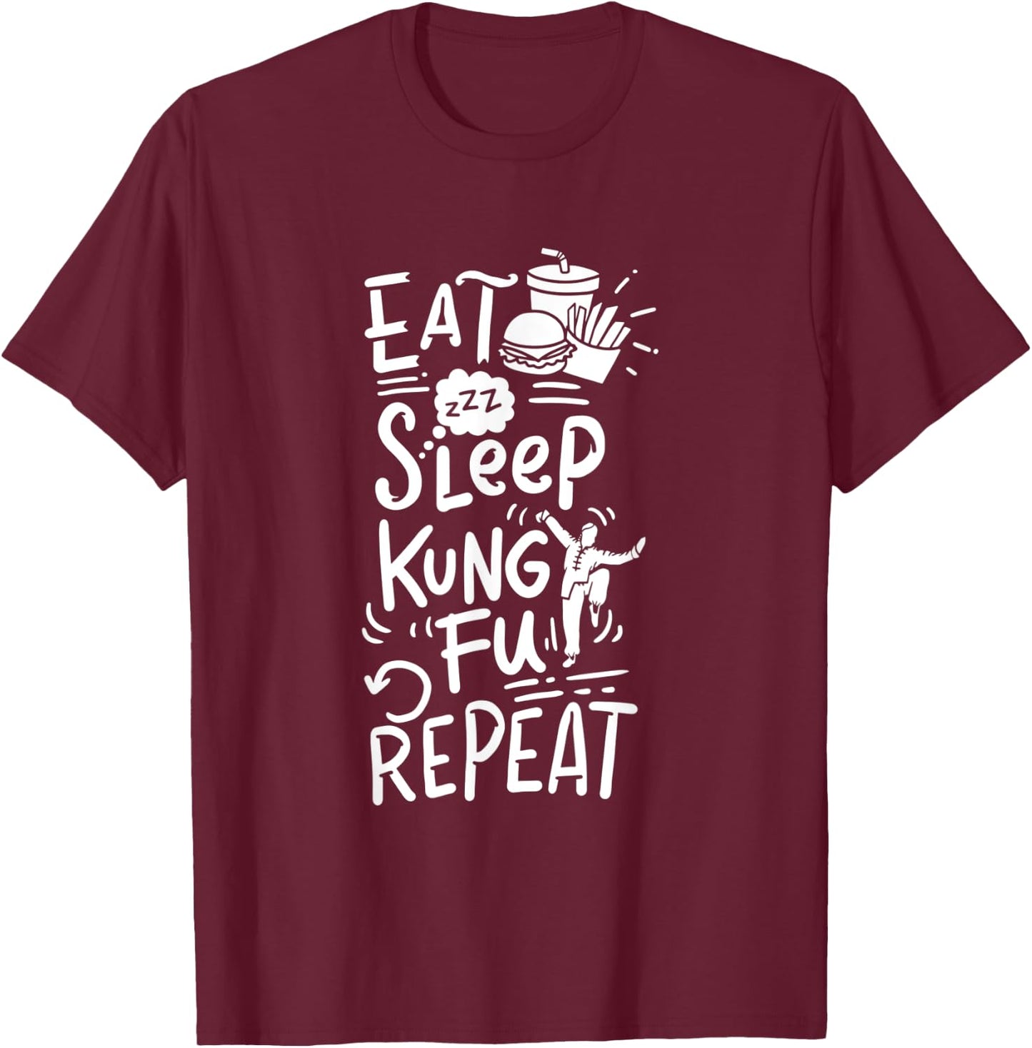 Kung fu t shirt, kung fu fighting gifts T-Shirt - T-Shirt | Maroon