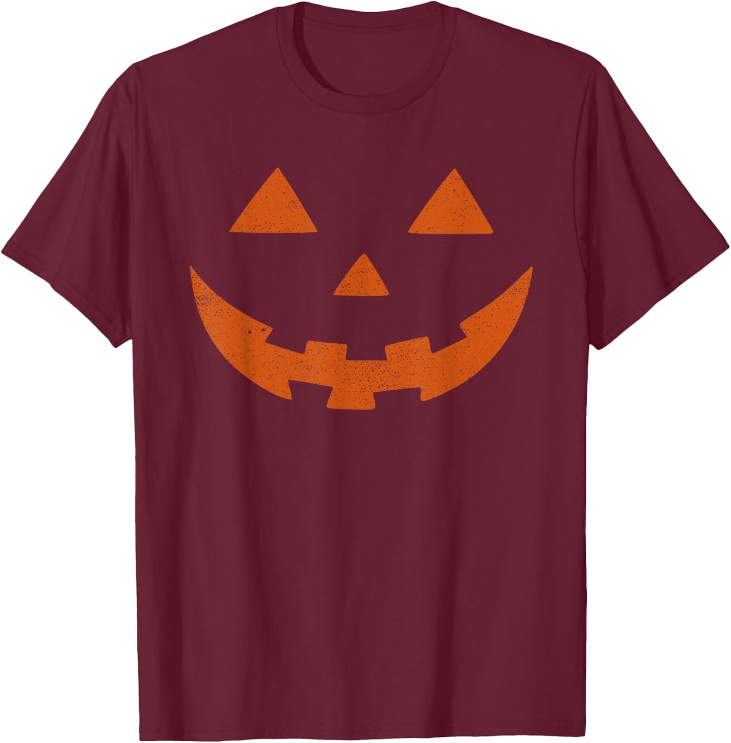 Vintage Jack o Lantern Jackolantern Pumpkin Face Men Boys T-Shirt - T-Shirt | Maroon