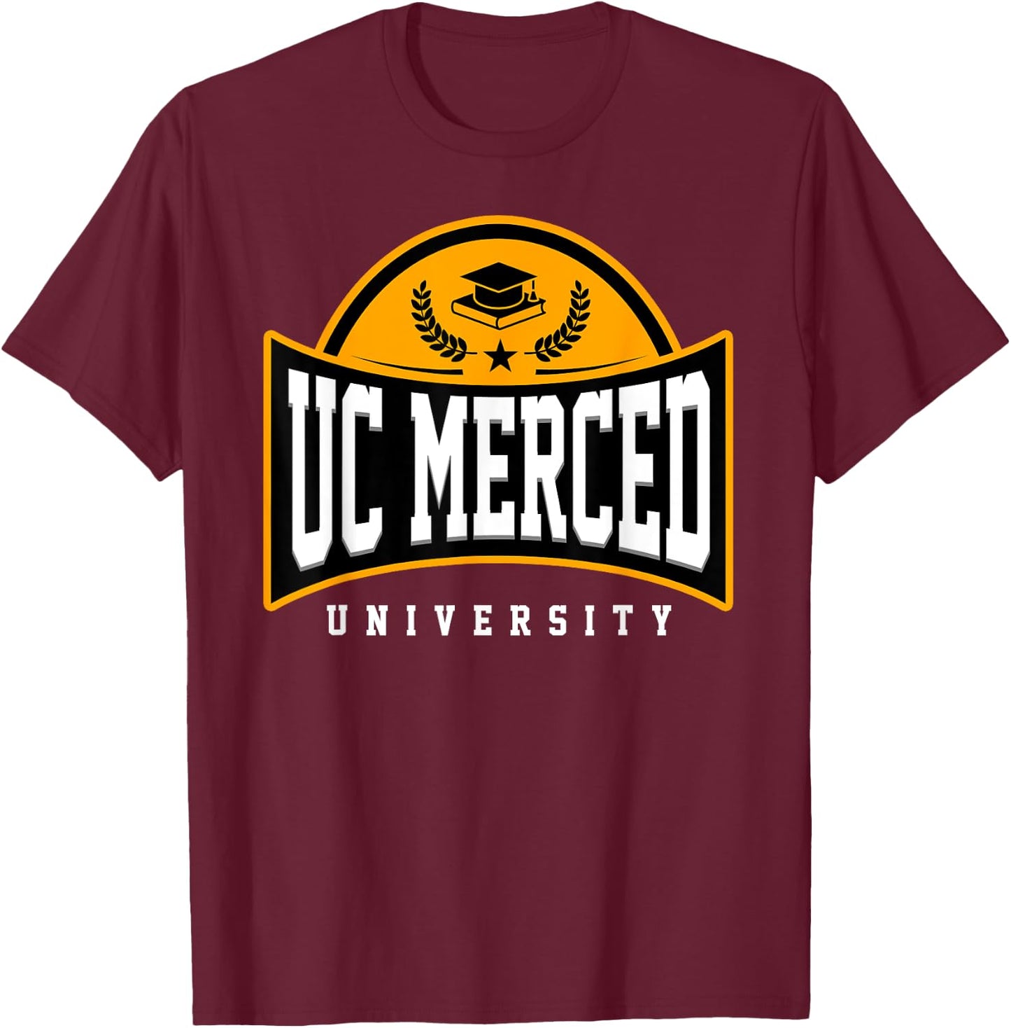 UC Merced University Arch Vintage Design Retro Men Women T-Shirt - T-Shirt | Maroon