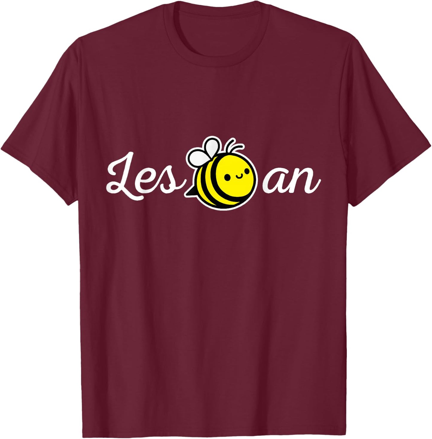 Les Bee an Funny Lesbian Outfit LGBTQ Gay Pride T-Shirt - T-Shirt | Maroon