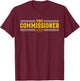 The Commissioner Commish Fantasy Football League Draft Party T-Shirt - T-Shirt | Maroon