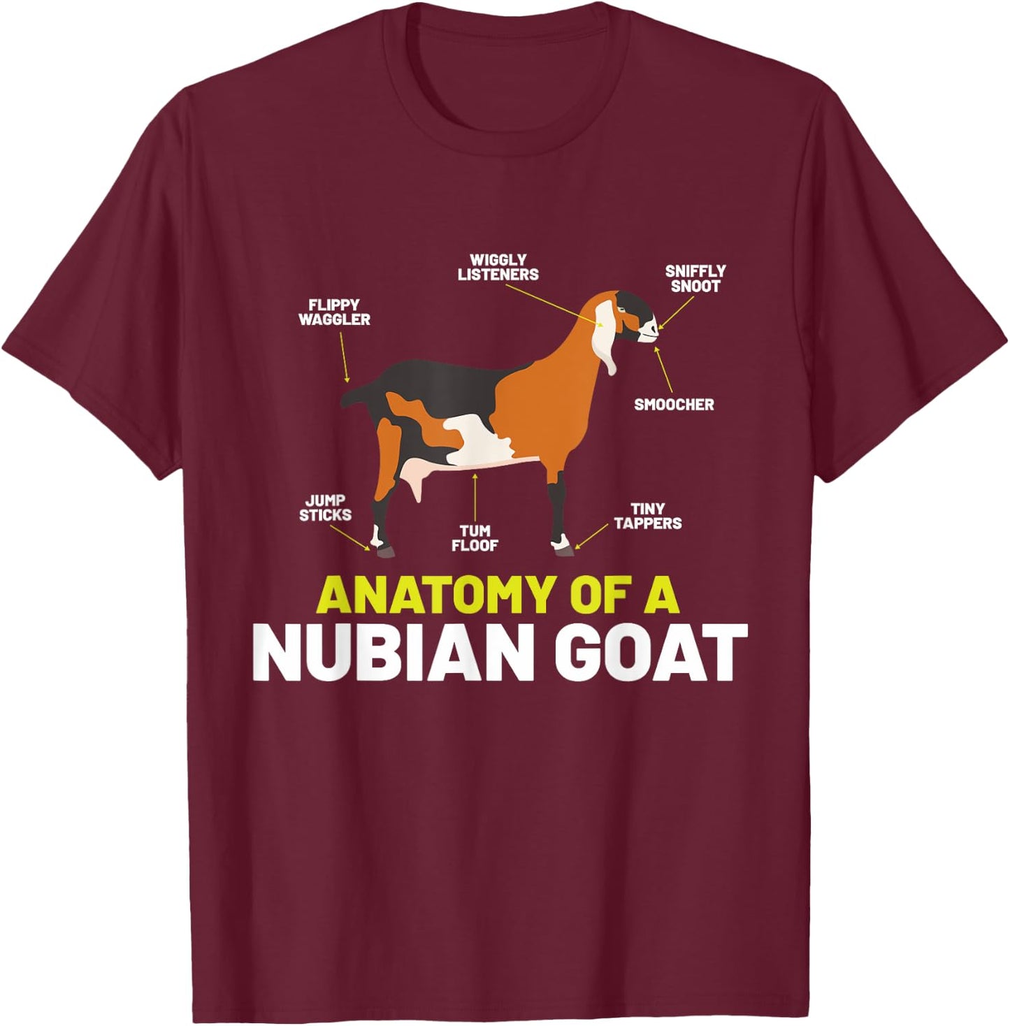 Goat Lovers Shirt Meme | Pet Animal Pun Funny Nubian Goat T-Shirt - T-Shirt | Maroon