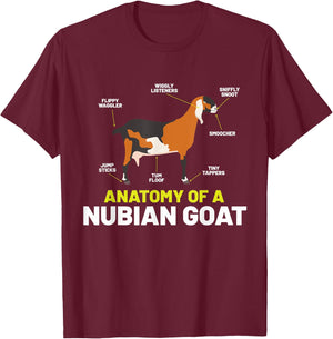 Goat Lovers Shirt Meme | Pet Animal Pun Funny Nubian Goat T-Shirt - T-Shirt | Maroon