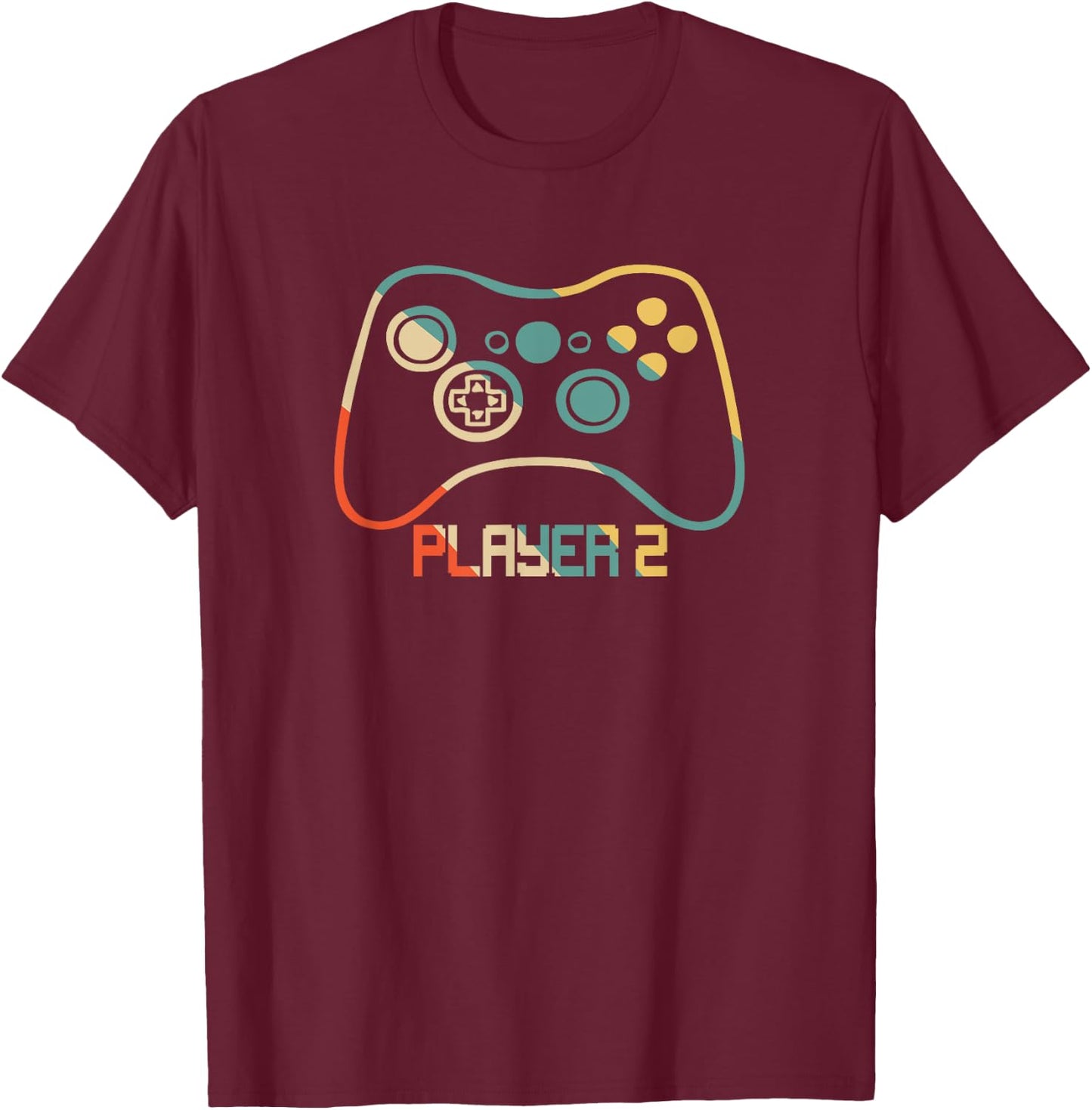 Matching Gamer for Dad, Mom & kids Player 1,2,3 T-Shirt - T-Shirt | Maroon