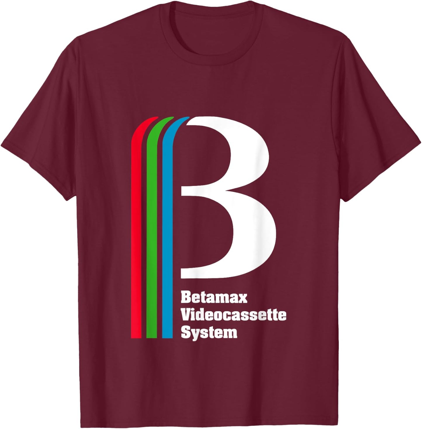 Betamax Videocassette System Logo T-Shirt - T-Shirt | Maroon