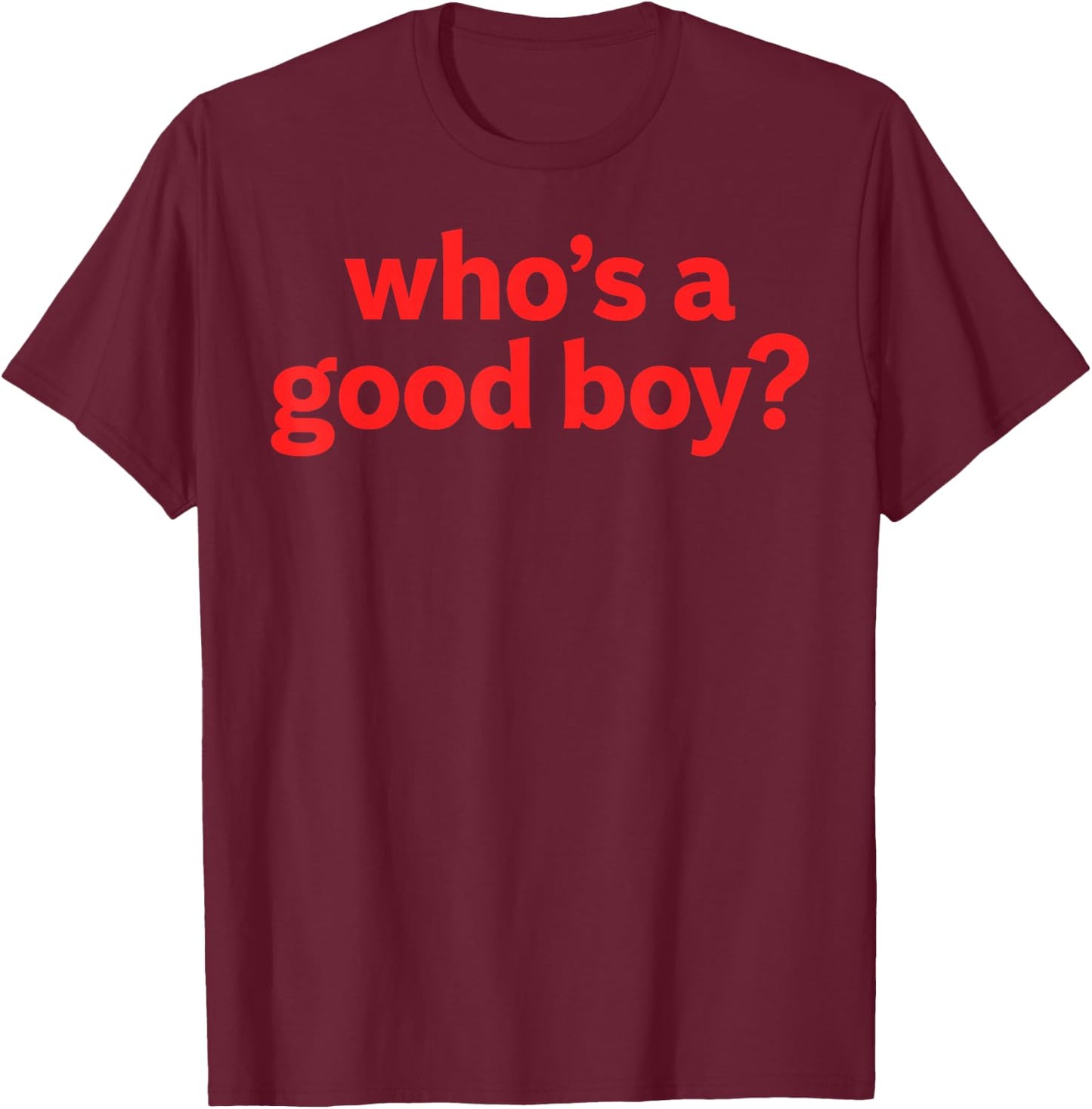 Whos a Good Boy Funny Y2k Grunge T-Shirt - T-Shirt | Maroon