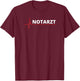 Emergency Doctor EKG Back Print Back Lettering Emergency Doctor T-Shirt - T-Shirt | Maroon