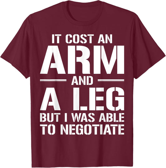 Funny Amputee Women Prosthetic Leg Amputation T-Shirt - T-Shirt | Maroon