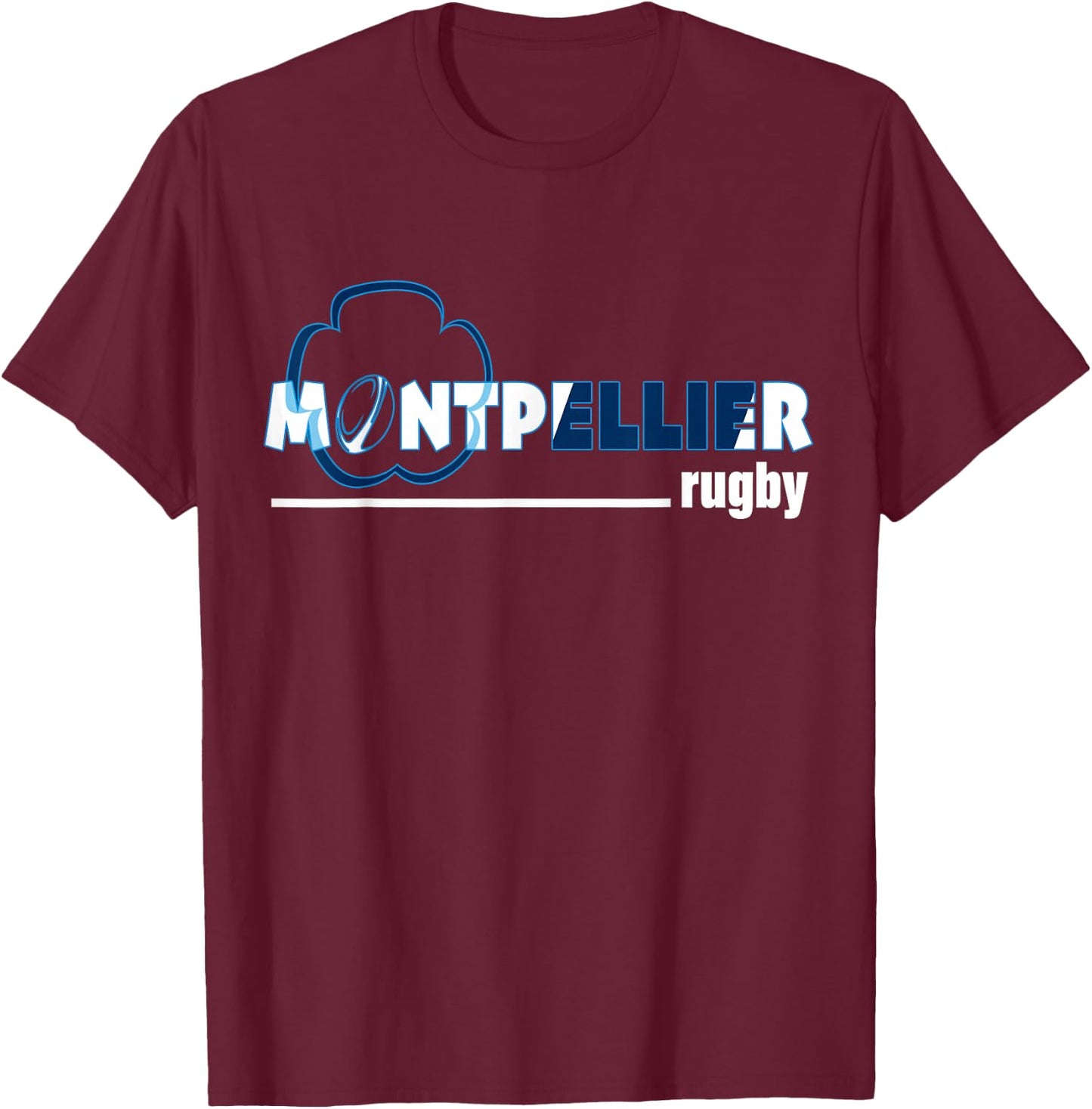 Rugby Montpellier Ciste Gift Supporter Man Woman Child , Black, S T-Shirt - T-Shirt | Maroon