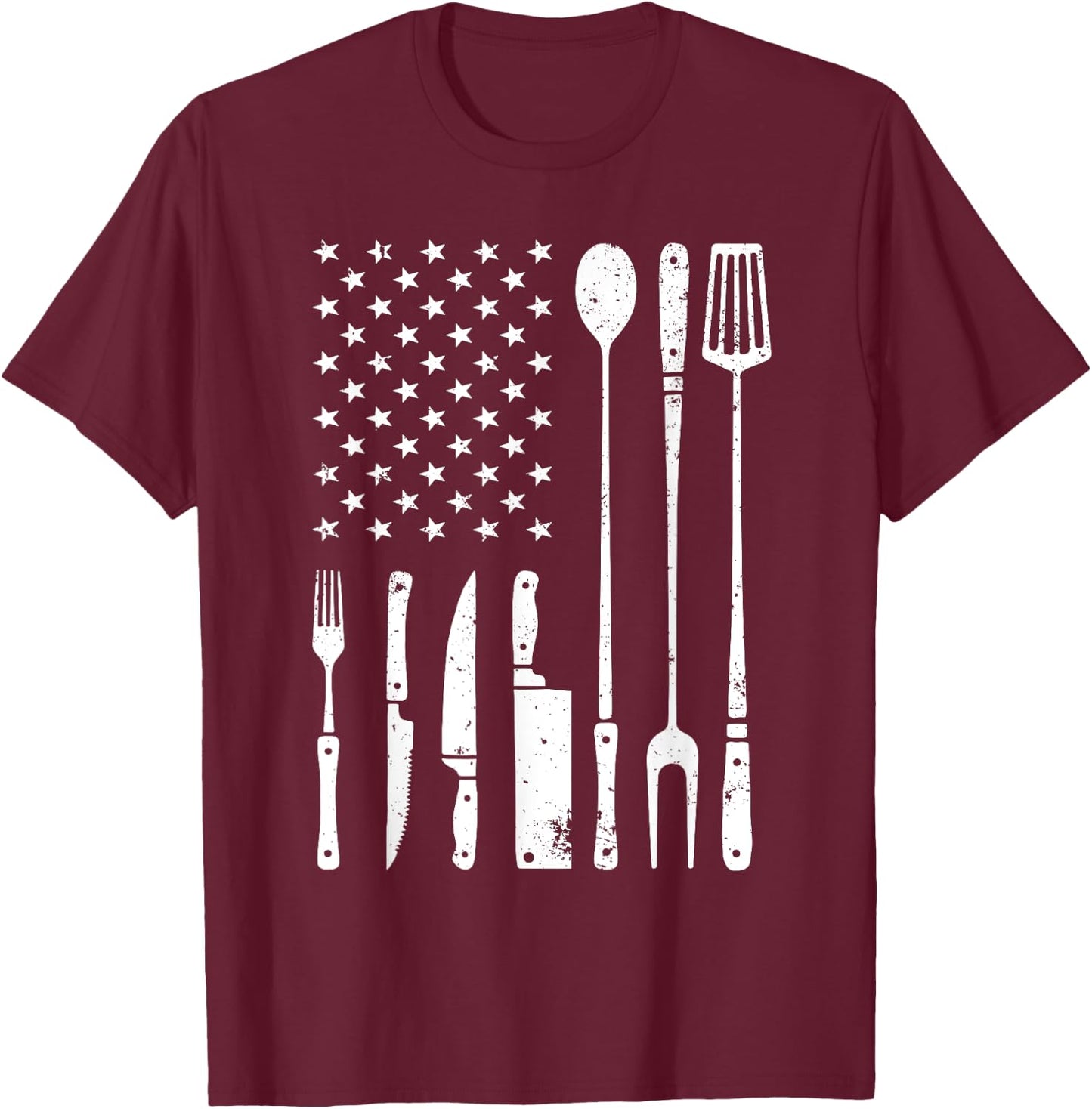 Cool BBQ Grilling Design Women Barbecue Meat Smoker T-Shirt - T-Shirt | Maroon