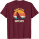 Save The Wolves Animal Rights Activist Gift Wolf T-Shirt - T-Shirt | Maroon