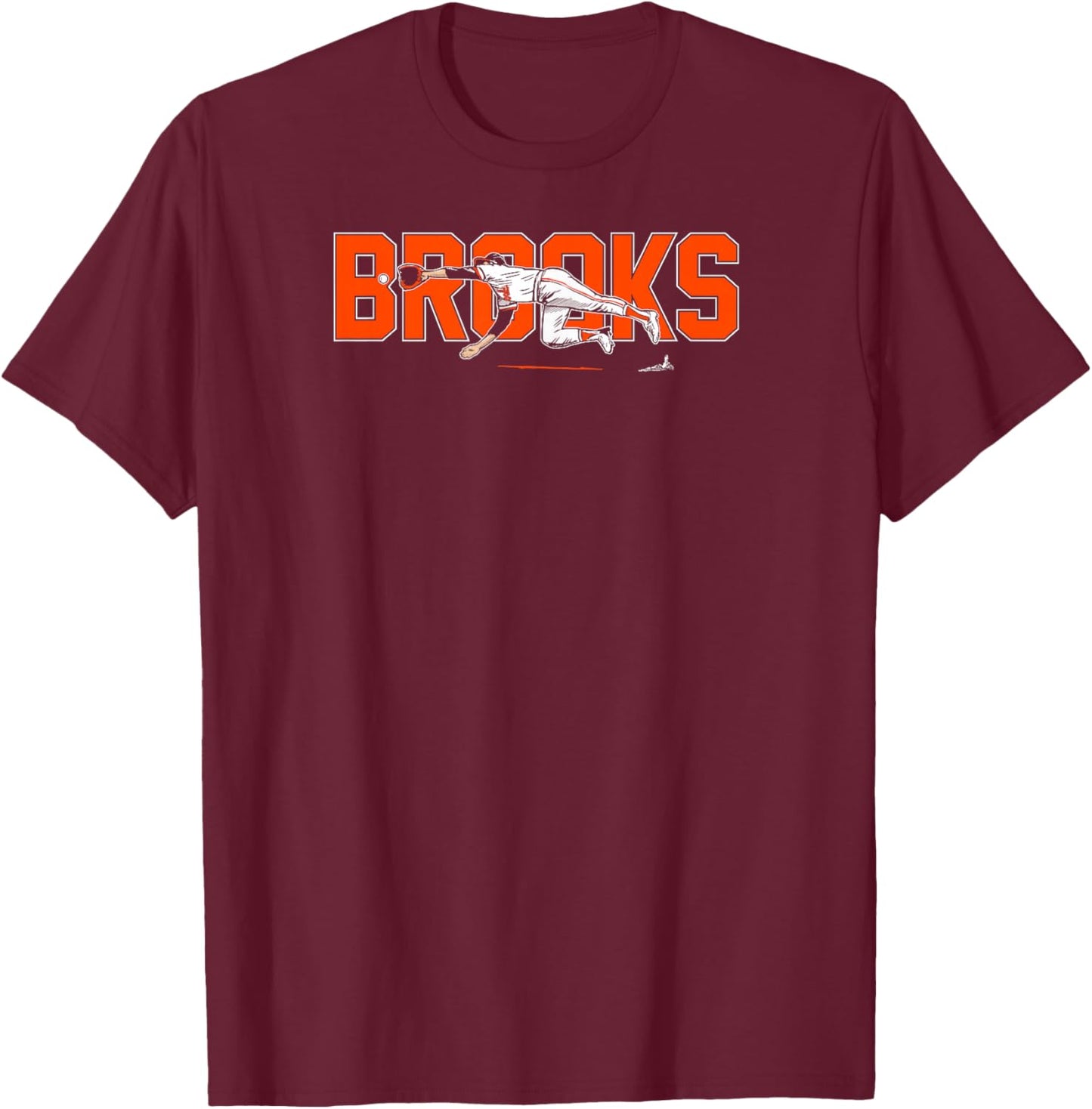 Brooks Robinson - Dive - Baltimore Baseball T-Shirt - T-Shirt | Maroon