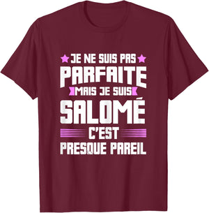 Salomé Parfait | Funny Funny Funny Mom First Name Gift , Black, Female X-Small T-Shirt - T-Shirt | Maroon