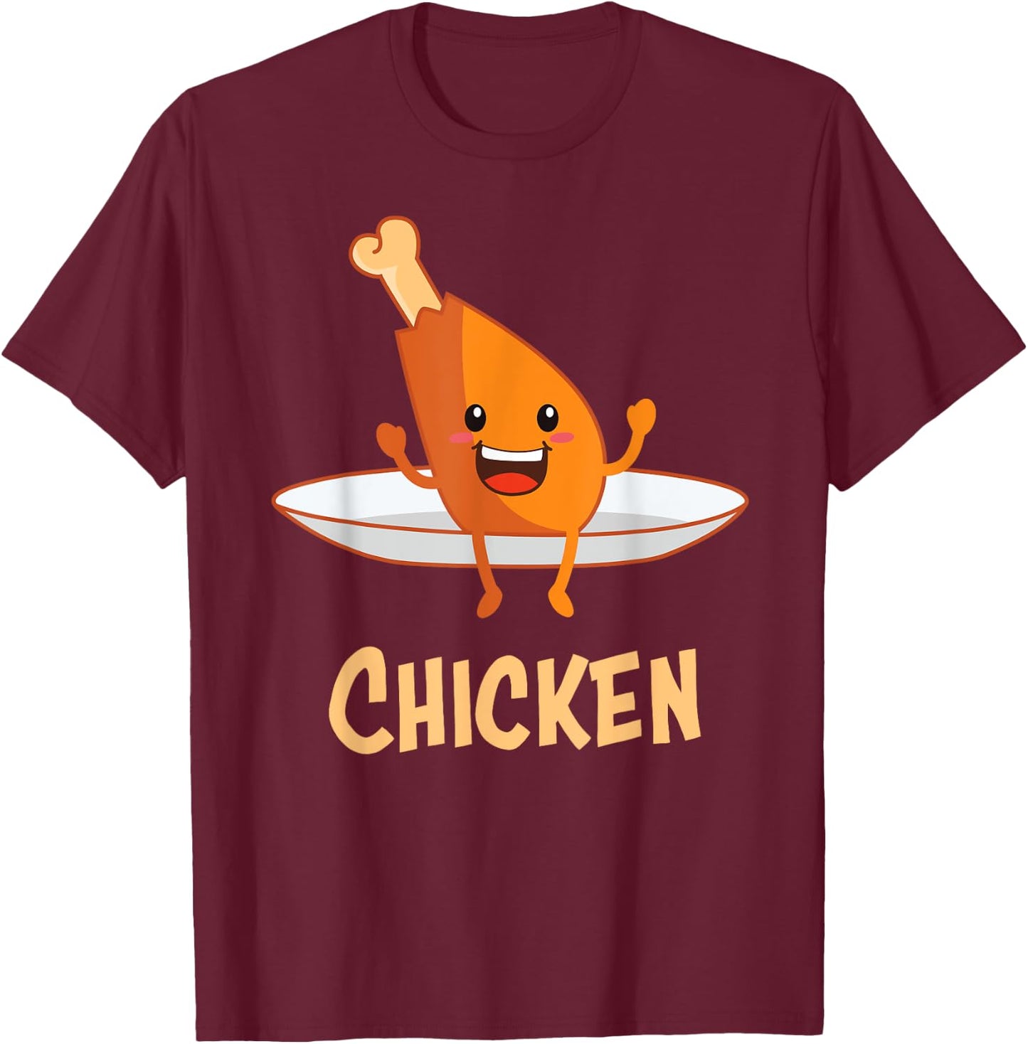 Chicken & Waffles Matching Couple Halloween Best Friends T-Shirt - T-Shirt | Maroon