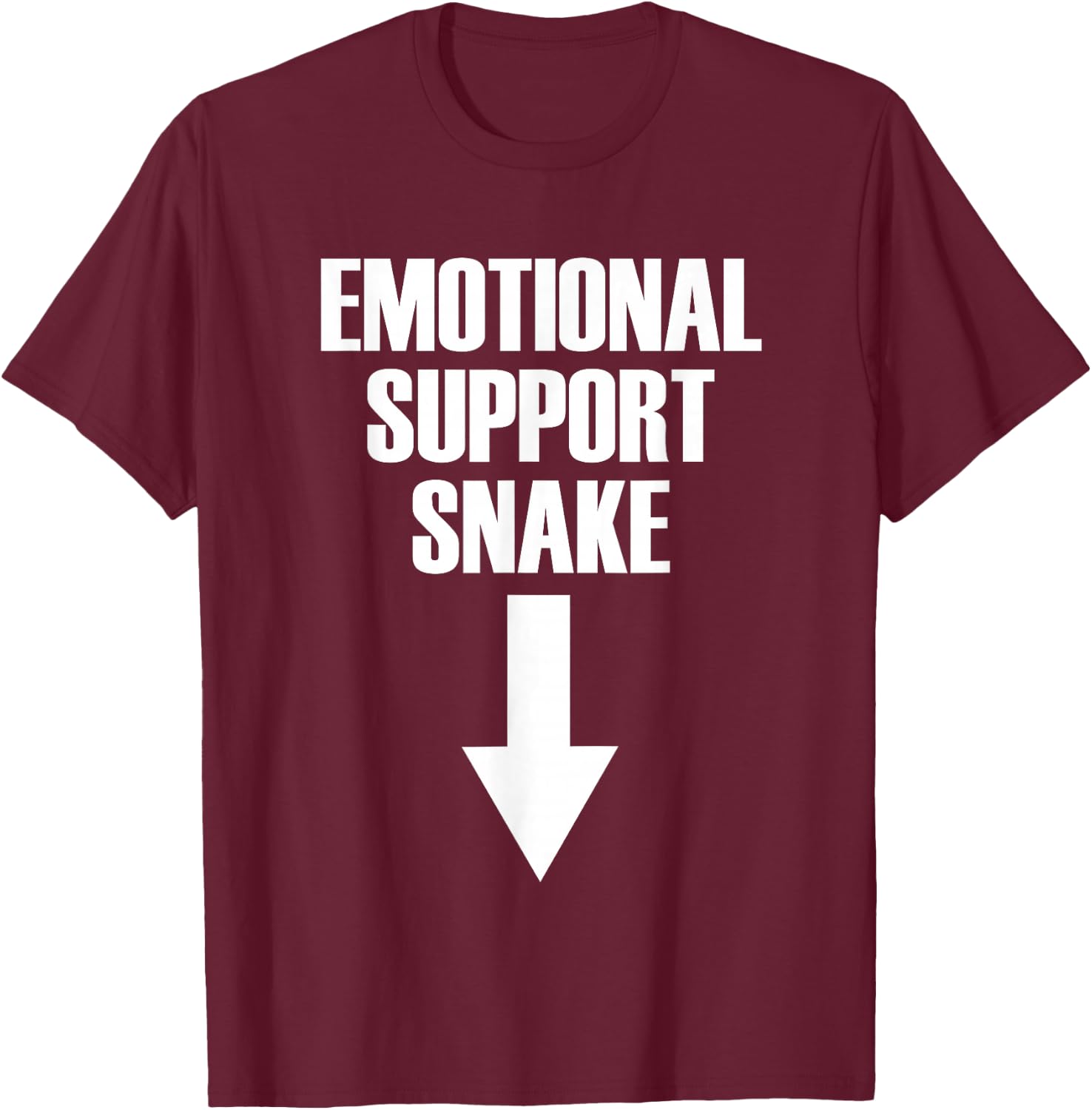 Emotional Support Snake Adult Humor Men's Gag Gift T-Shirt - T-Shirt | Maroon