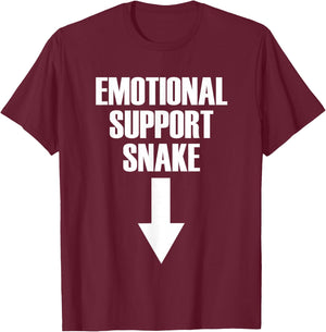 Emotional Support Snake Adult Humor Men's Gag Gift T-Shirt - T-Shirt | Maroon