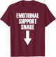 Emotional Support Snake Adult Humor Men's Gag Gift T-Shirt - T-Shirt | Maroon