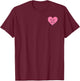 Mean Girls Boo You Heart Left Chest Graphic T-Shirt - T-Shirt | Maroon