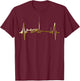 Stuttgart Skyline Heartbeat Fan Heart Love I Love Stuttgart , black T-Shirt - T-Shirt | Maroon