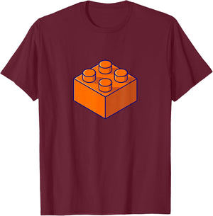 Building Block of Life - Build Toys Fun , black T-Shirt - T-Shirt | Maroon