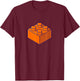 Building Block of Life - Build Toys Fun , black T-Shirt - T-Shirt | Maroon