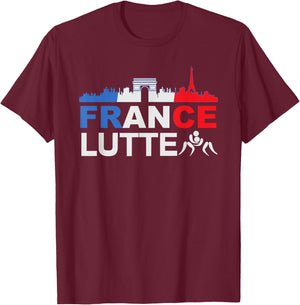 France Flag Fight Gift Jersey Fight , Black, S T-Shirt - T-Shirt | Maroon