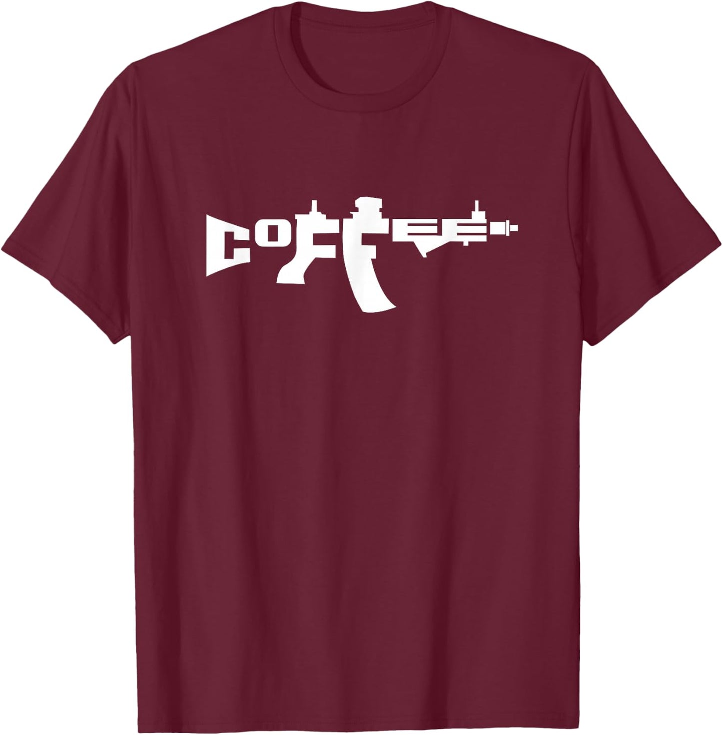Coffee AR15 Rifle Gun Owner T-Shirt - T-Shirt | Maroon