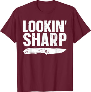 Pocket Knife Art Women Knife Lover Knife Collector T-Shirt - T-Shirt | Maroon