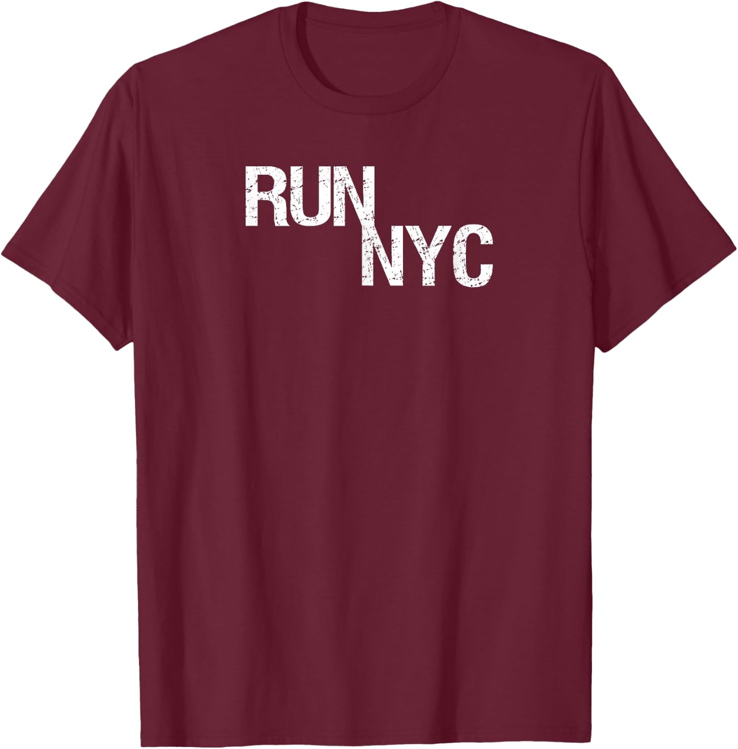NYC Runner Shirt, New York Running Apparel, Run Manhattan T-Shirt - T-Shirt | Maroon