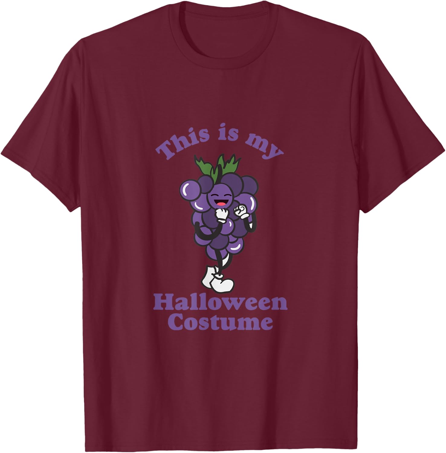 This Is My Grape Halloween Costume Retro T-Shirt - T-Shirt | Maroon