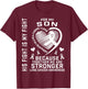 His Fight Is My Fight Son Lung Cancer Awareness Products T-Shirt - T-Shirt | Maroon