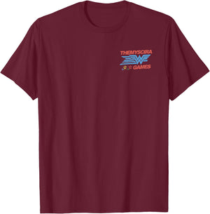 DC Comics Wonder Woman Themyscira Games Retro Front & Back T-Shirt - T-Shirt | Maroon