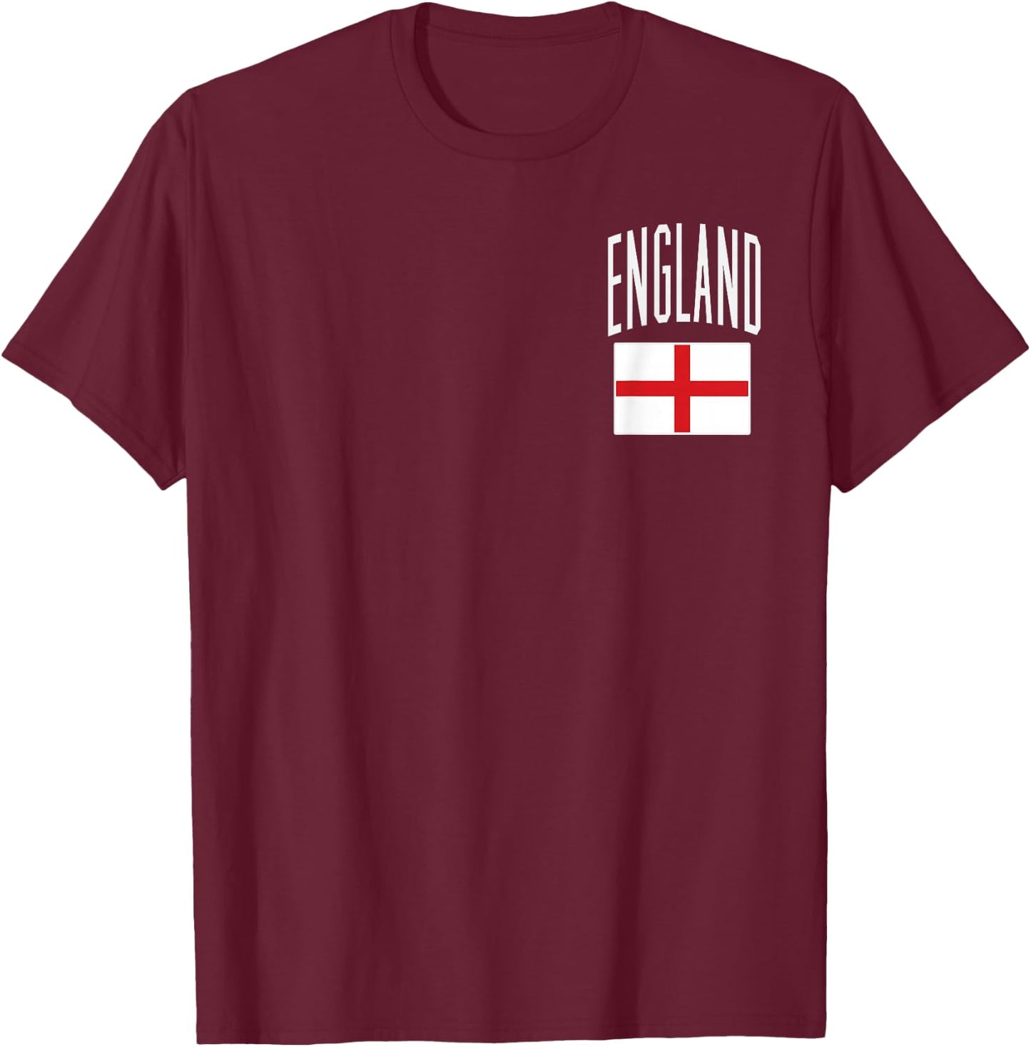 England Flag English Football Soccer Fan Men Women Kids T-Shirt - T-Shirt | Maroon