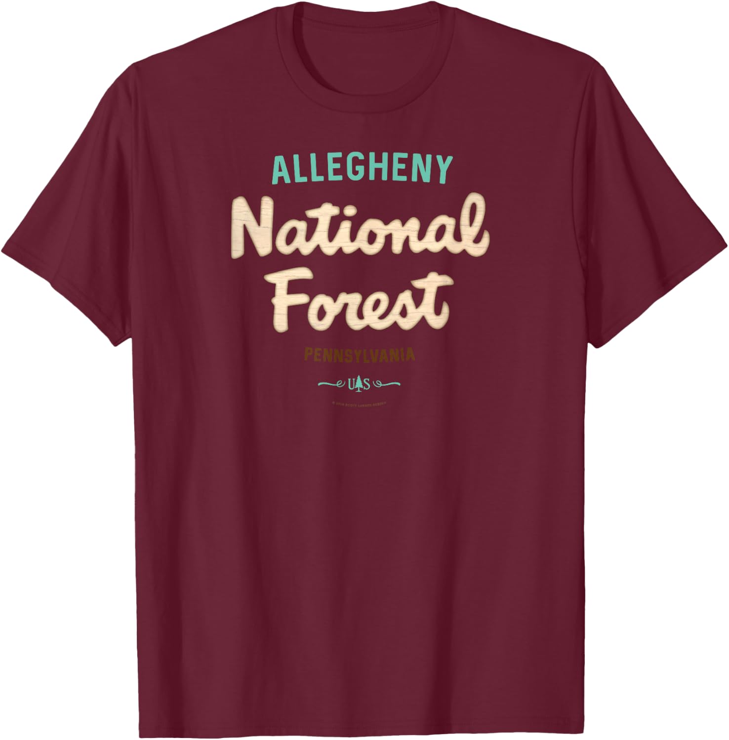 Allegheny National Forest USA T-Shirt - T-Shirt | Maroon