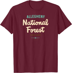 Allegheny National Forest USA T-Shirt - T-Shirt | Maroon