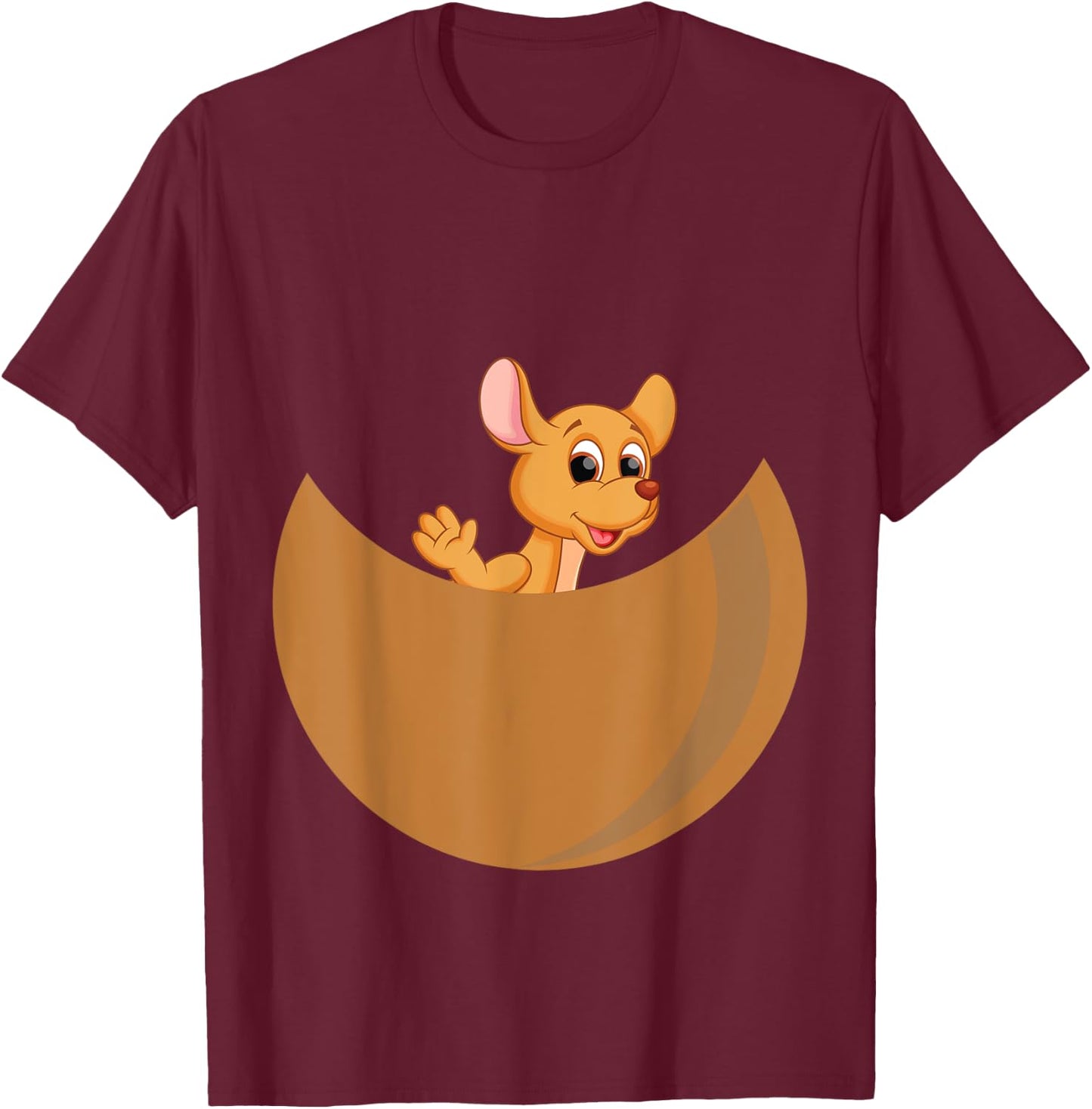 Kangaroo costume Baby kangaroo in pouch girls T-Shirt - T-Shirt | Maroon