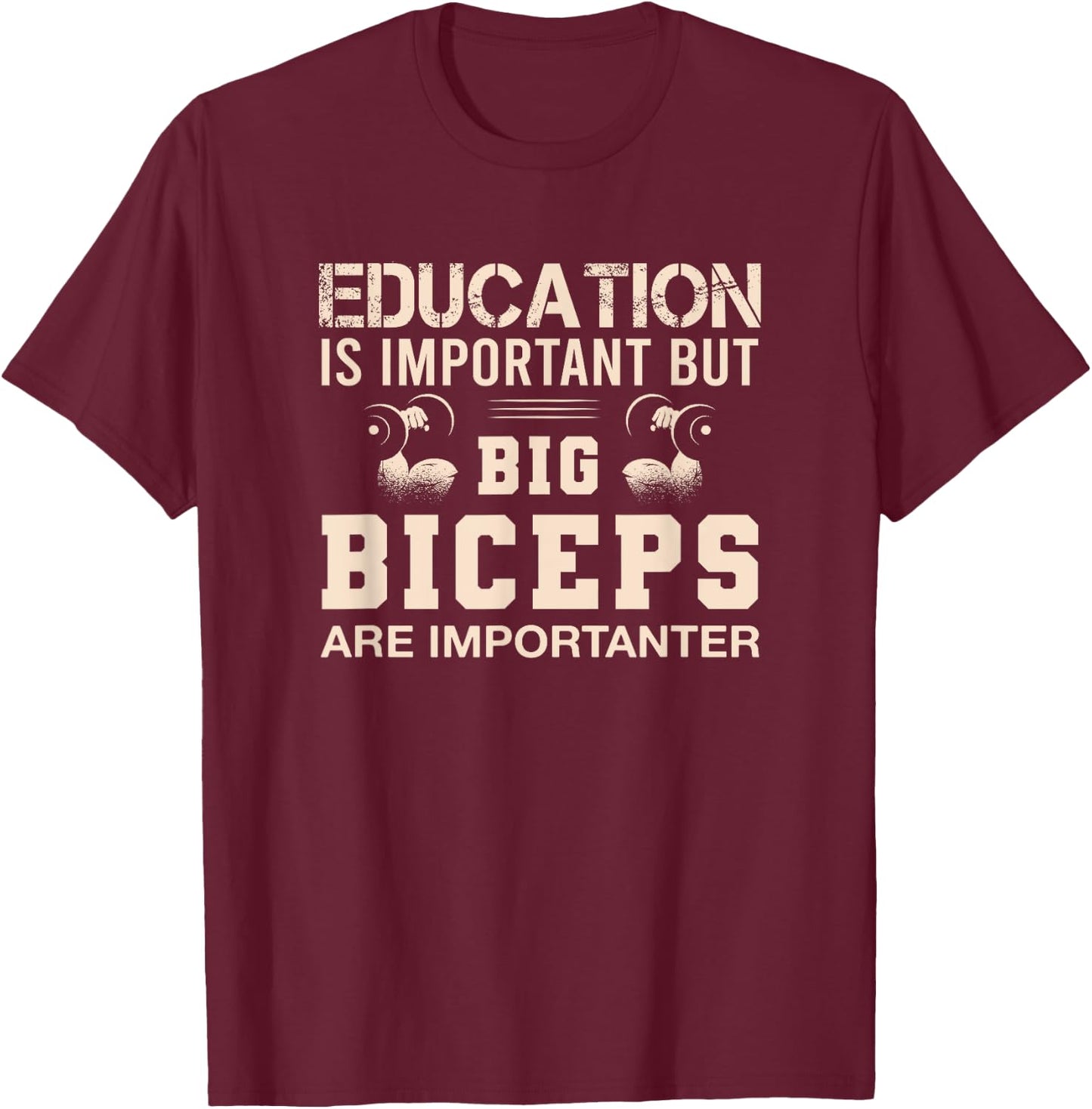 Bodybuilding Fitness Vintage Gym Athletic Workout T-Shirt - T-Shirt | Maroon